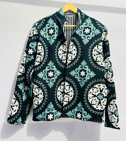 Jacket Cotton - Green & White