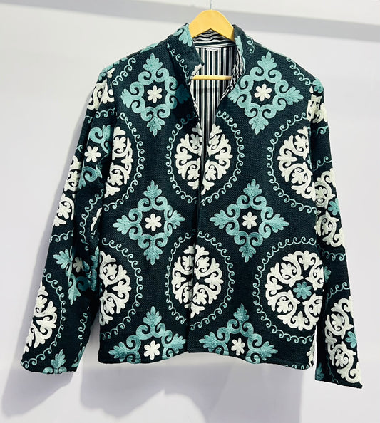 Jacket Cotton - Green & White