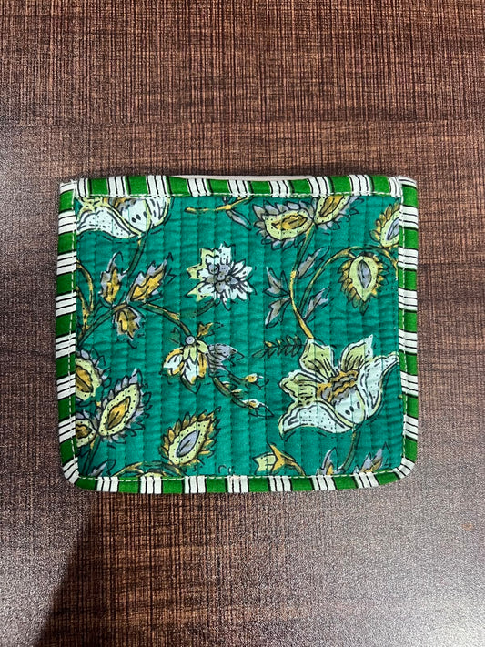 Quilted Coin Purse - Green