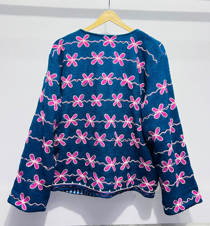 Jacket Cotton - Blue & Pink