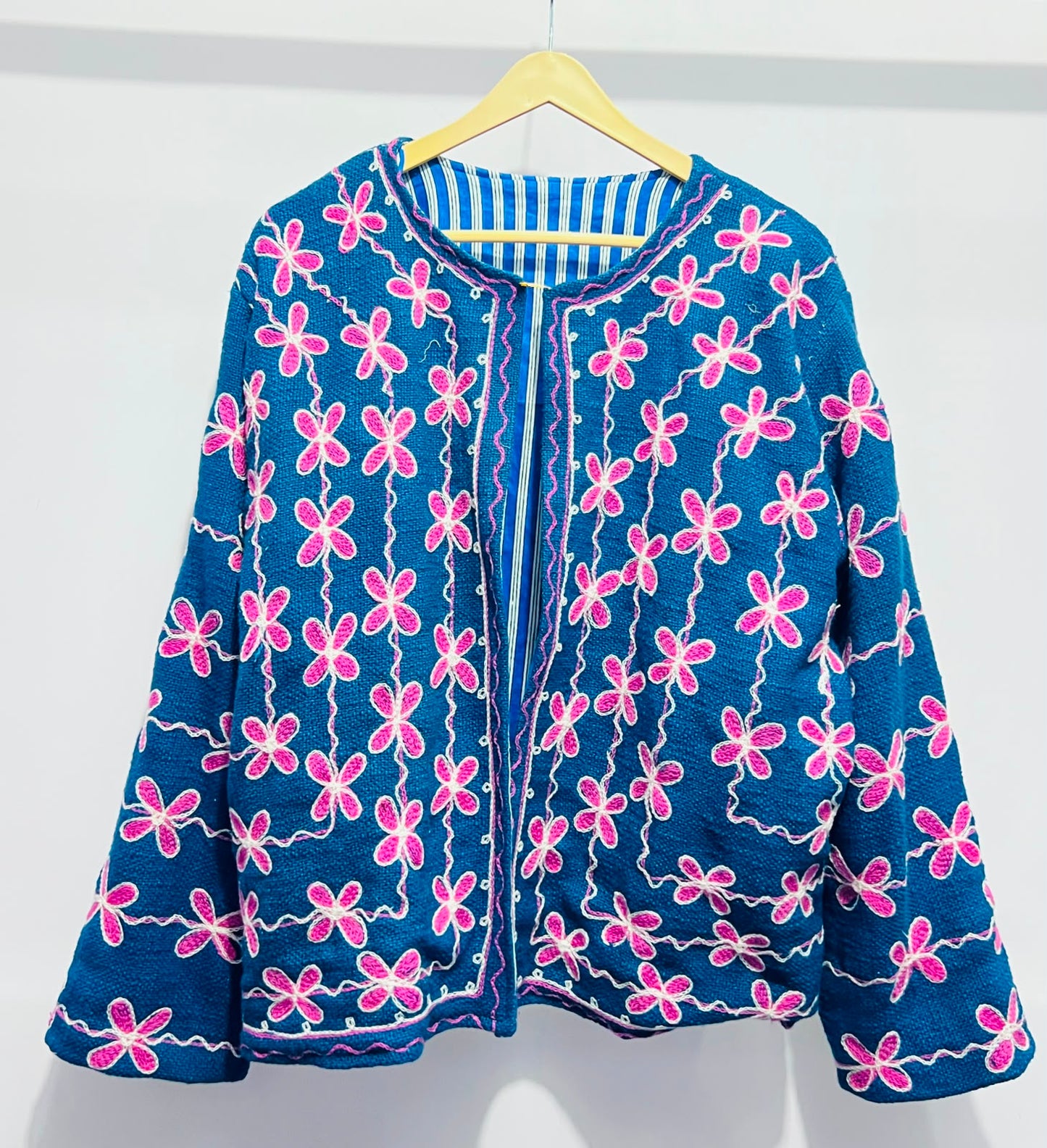 Jacket Cotton - Blue & Pink