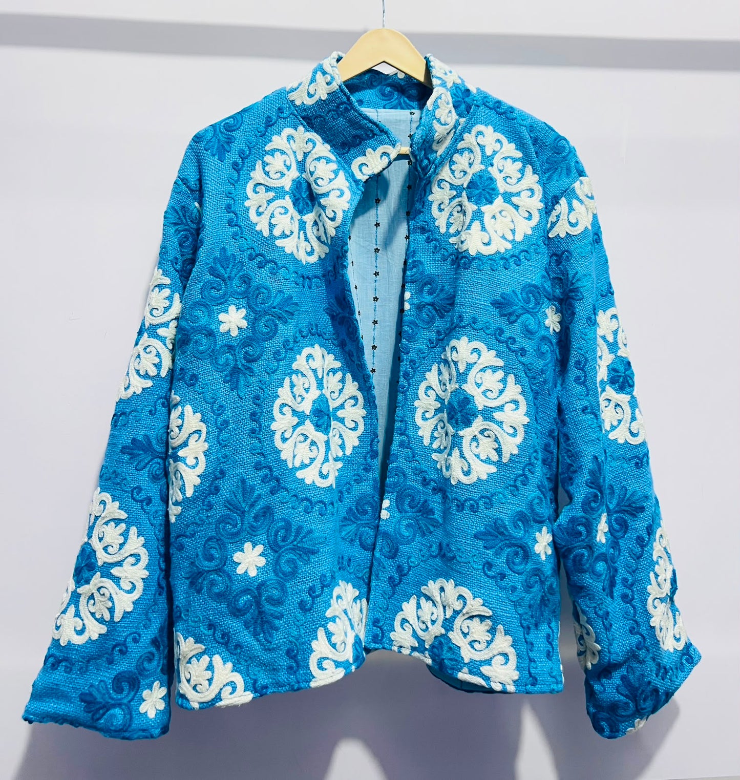 Jacket Cotton - Blue & White