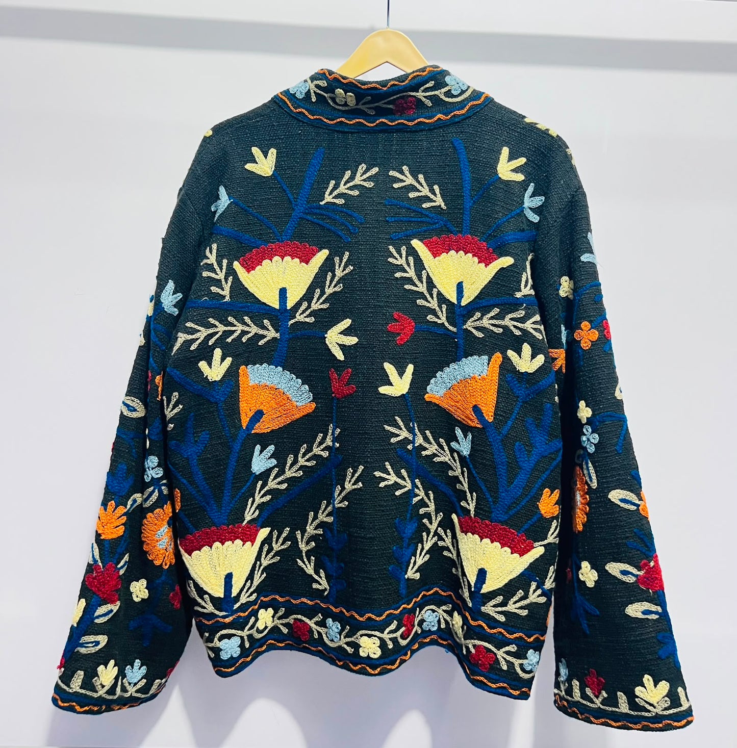Jacket Cotton - Dark Blue & Orange
