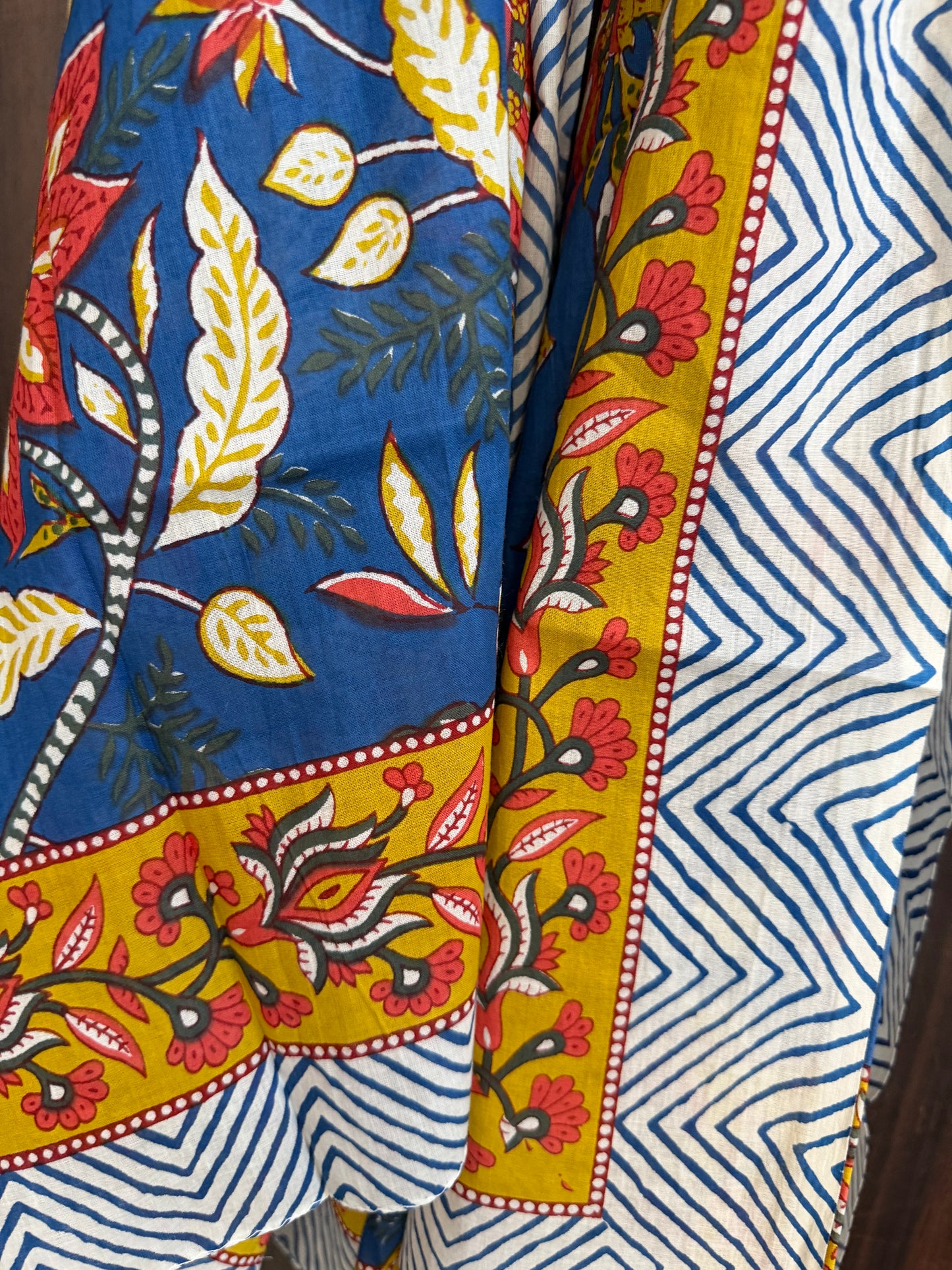 Block Print Sarong - French Floral