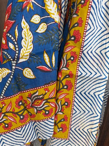 Block Print Sarong - French Floral