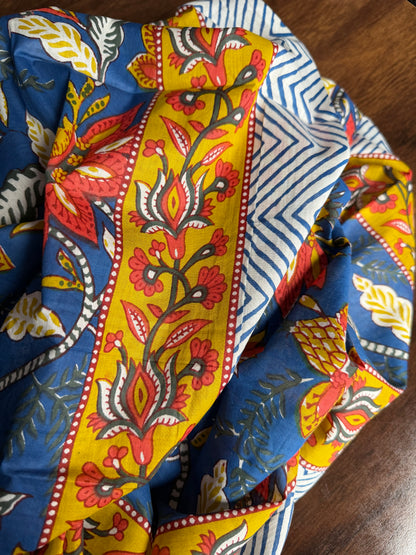 Block Print Sarong - French Floral