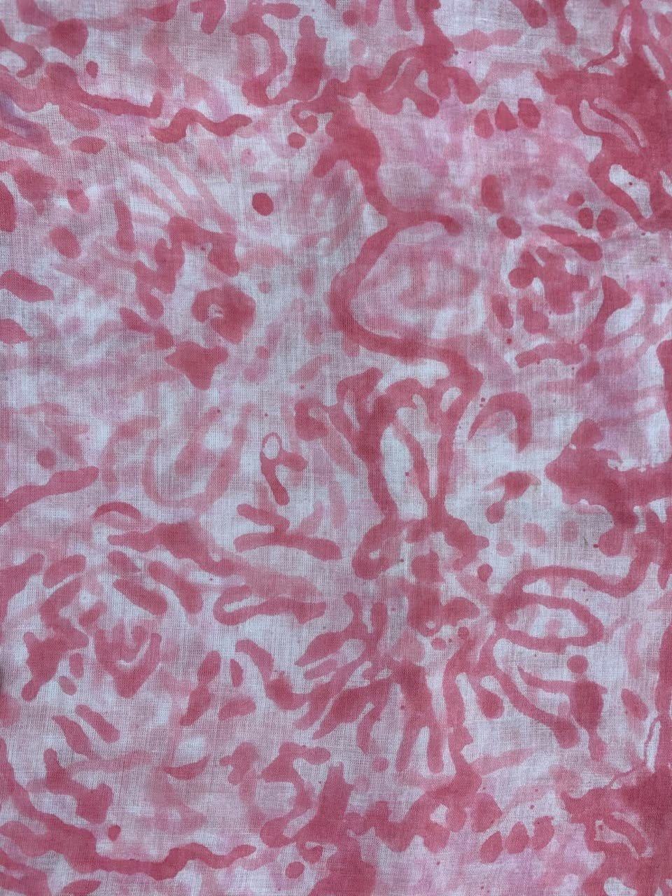 Indian Block Print Cotton Fabric - Pink Floral
